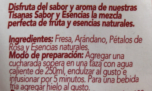 Imagen 4 de 5 de Tisana Mezcla Fresa, Arándano, Pétalos De Rosa, 250g. Mingos
