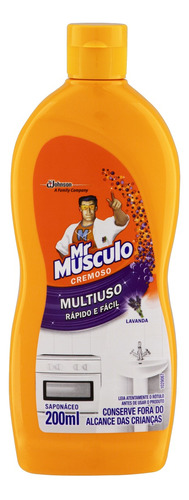 Limpador Mr Músculo Saponáceo Lavanda Cremoso em squeeze 200ml