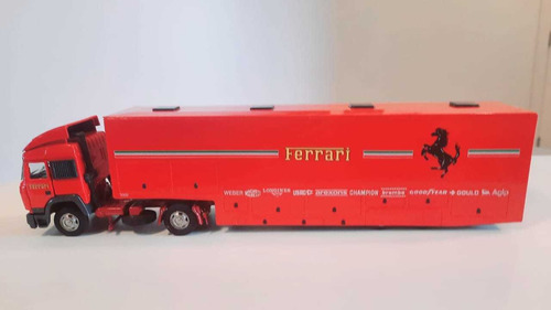 Miniatura Caminhão Transporter Ferrari 1985 1:43 Old Cars