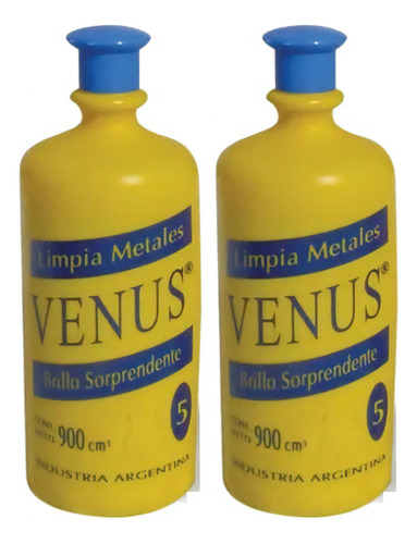 Botella De Liquido Limpia Metales 900cc Venus Pack X2u