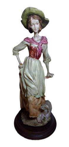 Figura Pastora De Resina Vintage 