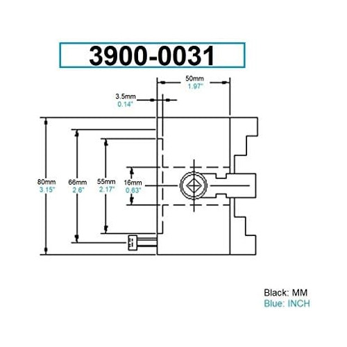 3900-0031 3 Inch 3-jaw Lathe Chuck, Plain Back