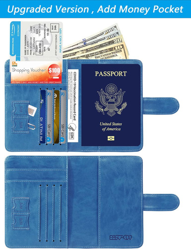Funda De Pasaporte Pascacoo, Con Bloqueo Rfid, Sintetica Ab