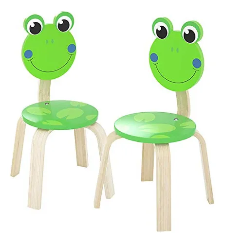 comprar Juego De 2 Sillas Madera Divertido Para Nios