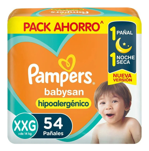 Pampers Pañal Bebe Babysan Xxg X 54