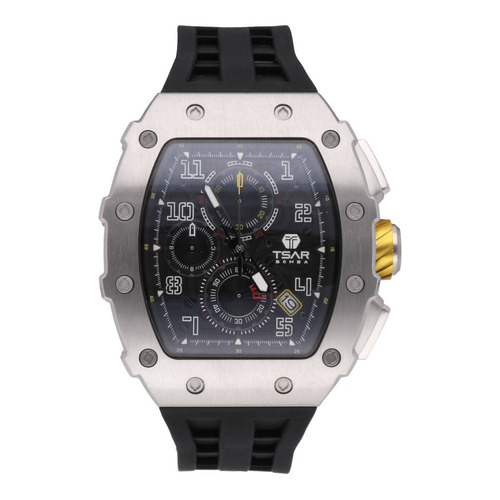Reloj Tsar Bomba Hombre Lujo Tonneau Cronógrafo Impermeable
