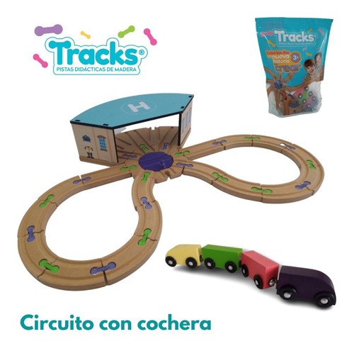 Imagen 1 de 10 de Tracks Pistas Circuito Con Cochera Y Tren Magnetico Extensib