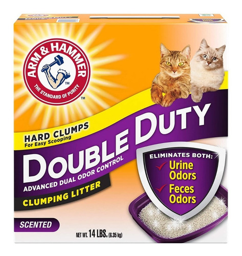 Arena Para Gatos Arm & Hammer De Doble Uso 6,35kg x 6.35kg de peso neto