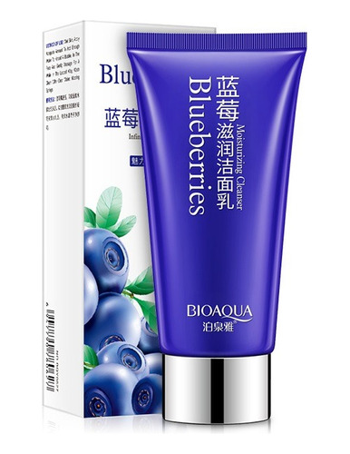Crema Limpiador Facial Bioaqua Blueberry Hidratante Aclara