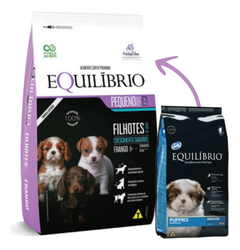 Ração P/caes Equilibrio Filhote Pequeno Porte 2,5kg