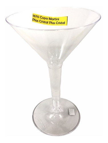 24 Copas Martini Transparente Fiesta Brindis Desechable Bar
