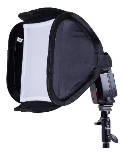 Imagen 2 de 7 de Softbox 23x23 Cm Para Flash De Zapata Fotografia De Estudio