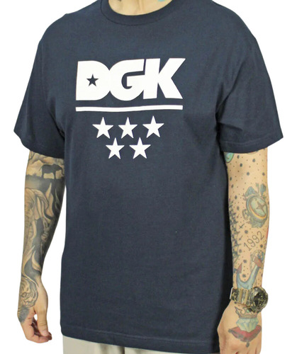Camiseta Dgk All Star Tam Extra Marinho Original Unissex