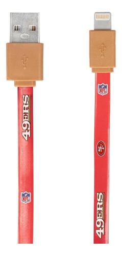 Cable Para Celular iPhone San Francisco 49ers Lightning Color Rojo