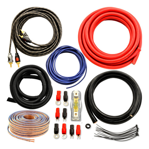 Car Audio - Kit Completo De Amplificador De Cable Flexible Y