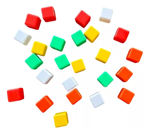 100 Cubos De Colores Alto Brillo Plástico Material Didáctico