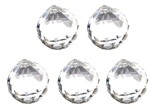 Bola Colgante De Cristal Facetada De Feng Shui De 40 Mm (5 U