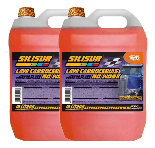 Lava Carrocerías No Work Profesional Camiones 10lt Pack 2un