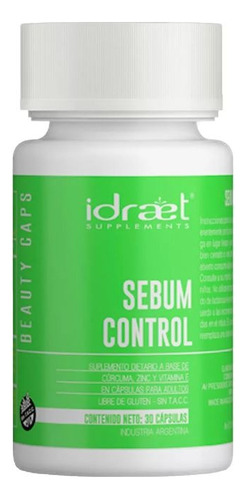 Sebum Control Detox Suplemento 30 Capsulas Acne Idraet