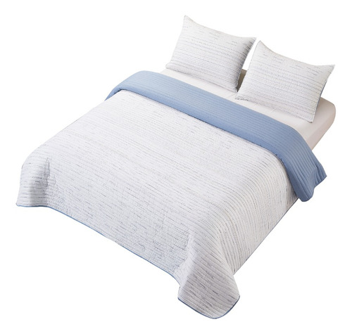 Cubrecama Verano Queen 230x250 Quilt Reversible + 2 Fundas