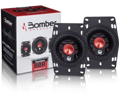 Kit Par Alto Falantes Bomber Bbr 4 Polegadas 50 Rms Triaxial