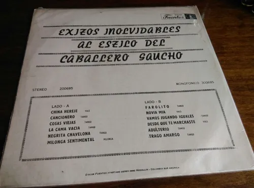 Vinilo El Caballero Gaúcho-exitos Inolvidables. Ljp (Usado)