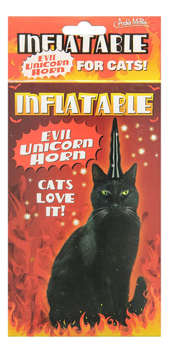 Cuerno De Unicornio Malvado Inflable Accoutrements Para Gato