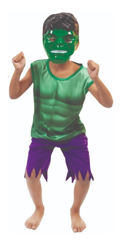 Disfraz De Hulk Para Niño, Ideal Halloween.