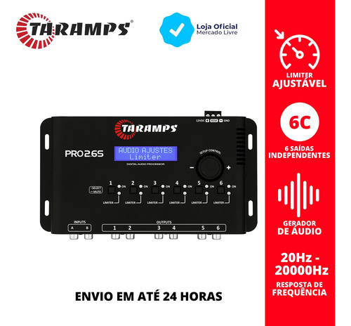 Crossover Processador Audio Digital Equaliza Pro 2.6 Taramps