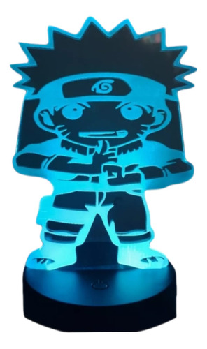 Lámpara Led Ilusión 3d Naruto 7 Colores 