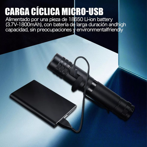 Linterna Led Recargable Alta Potencia Portátil Lampara