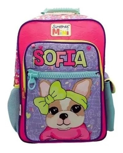 Mochila Simones 18p Espalda Grande Escolar Sofia Primaria