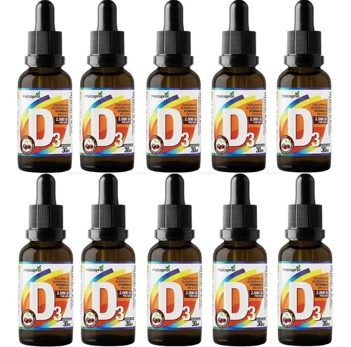 comprar Vitamina D3 Super Concentrada 10x 30ml (5 Gotas = 10.000ui) Sabor Frutas Vermelhas