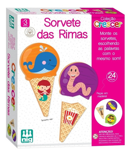 Novo Brinquedo Educativo Sorvete Das Rimas Nig Brinquedos