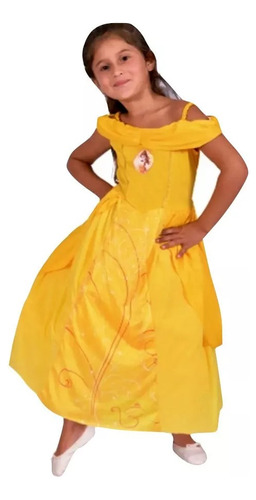 Disfraz Princesa Bella Cenicienta Vestido Celeste Amarillo