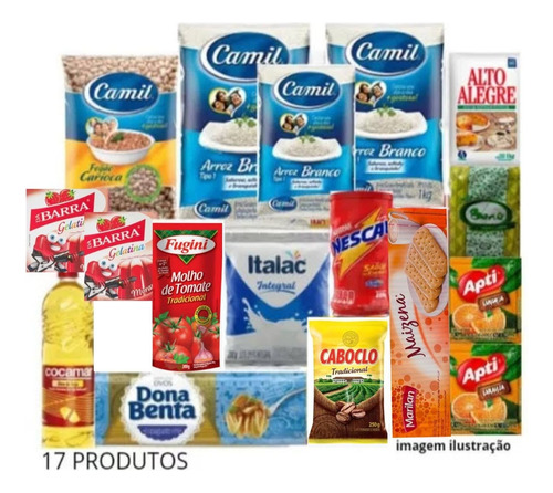 Cesta Básica Alimentos Qualidade Completa 17 Produtos