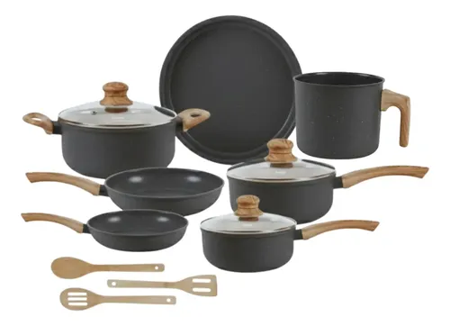 Jogo De Panelas Cerâmico Indução Tuut Ecoglide 10 Peças Graphite