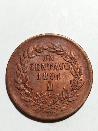 1 Centavo 1891 Mo Con Brillo República Mexicana