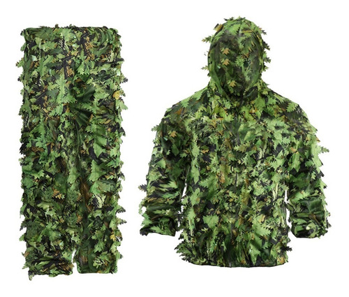 Traje De Camuflaje De Hojas Biónicas Traje De Caza Ghillie