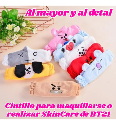 Cintillo O Bandana De Bt21 Para Maquillaje O Skincare