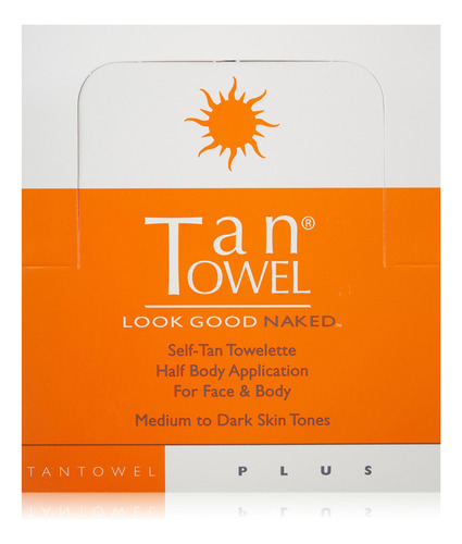 Tan Towel Paquete De 50 Toallas Autobronceadoras Half Body .