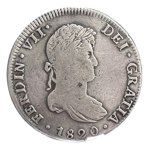 Moneda Original 8 Reales Plata 1820 Fernando Vii Mo Colonial