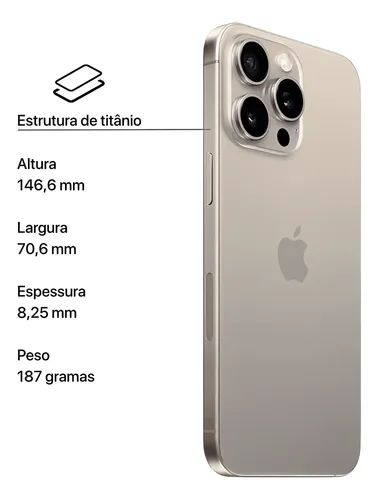 iPhone 15 Pro 128gb Natural Original Apple Garantia Envio (Novo