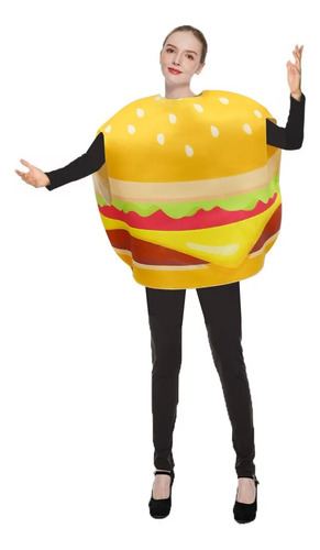 Disfraz De Hamburguesa Para Cosplay Divertido, Comida Calien