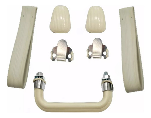 Kit Alça De Teto Pqp Fusca Com Suporte E Baratinha Marfim 