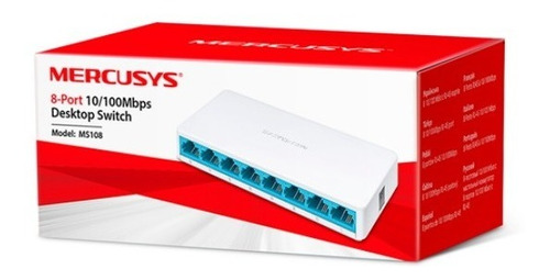 Switch Mercusys 8 Puertos 10/100 Mbps Ms108