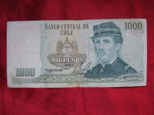 Chile 1000 Pesos 1980 Bardon - Molina