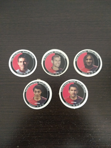 Newells Old Boys 5 Figuritas Redondas Tazos Apertura 2006