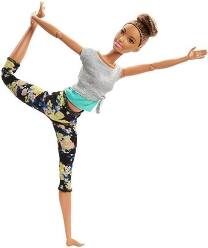 Imagem 1 de 6 de Barbie To Move Yoga Articulada Morena Updo Ms Sj