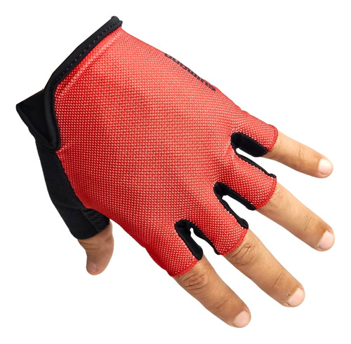 Guantes Dedos Cortos Shimano Airway M Rojo Y Negro